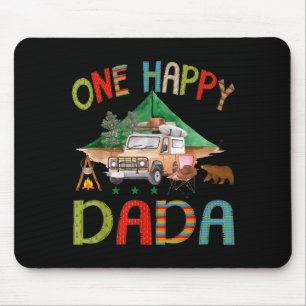 One Boy Happy Dada Camper 1st Birthday Mouse Mat