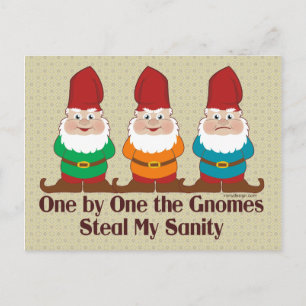 One By One The Gnomes Postcard