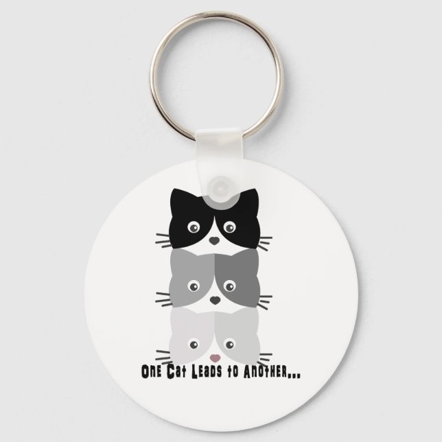 One Cat Leads to Another Key Chain (Front)
