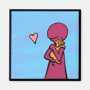 One Cat Loves Hugs Magnet