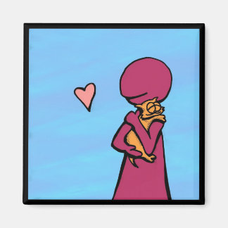 One Cat Loves Hugs Magnet