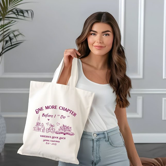 One Chapter Before the Chapel Book Bachelorette  Tote Bag (Creator Uploaded)