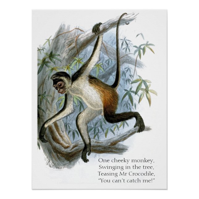 One Cheeky Monkey CC0365 Children's Poster (Front)