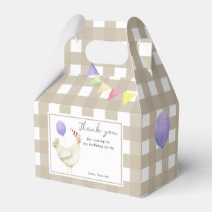 One Chick First birthday Thank you Favour Box