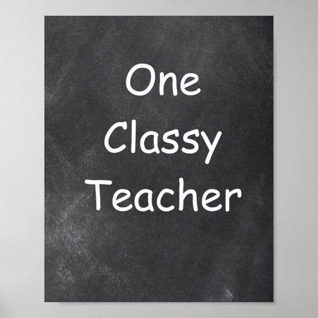 One Classy Teacher Chalkboard Class Decoration (Front)