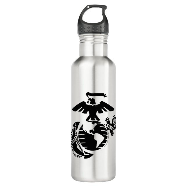 One-Colour EGA - Black 710 Ml Water Bottle (Front)