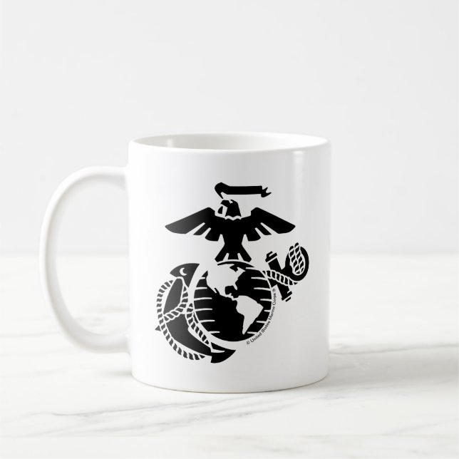 One-Colour EGA - Black Coffee Mug (Left)