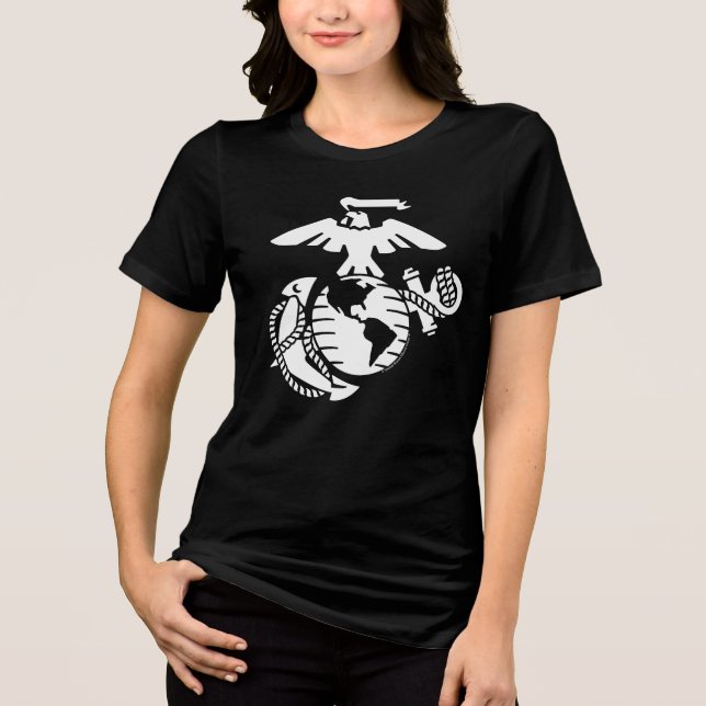 One-Colour EGA - White Tri-Blend Shirt (Front)