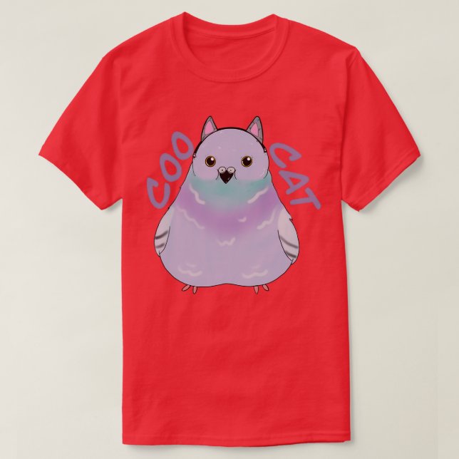 One Coo Cat Chunky Pigeon Disguised as a Cool Cat  T-Shirt (Design Front)