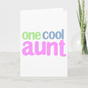 One Cool Aunt T-shirt Holiday Card