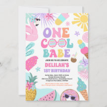 One Cool Babe Tropical Summer 1st Birthday Party