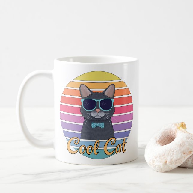 One Cool Cat Coffee Mug (With Donut)