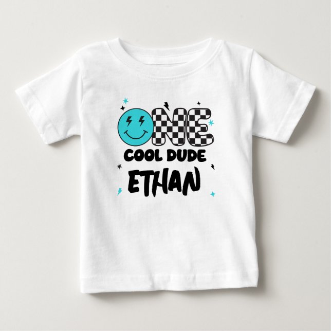 ONE Cool Dude 1st Birthday Shirt (Front)