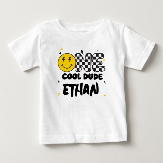 ONE Cool Dude 1st Birthday Shirt (Front)