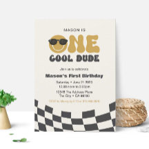 One Cool Dude Birthday Invitation • Happy Dude