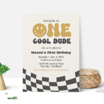 One Cool Dude Birthday Invitation • Happy Dude