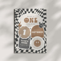 One Cool Dude | Boys 1st Retro Skater Birthday