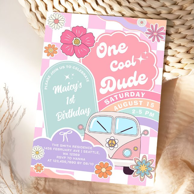 One Cool Dude Summer Party 1st Birthday Invitation (Creator Uploaded)