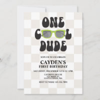 One Cool Dude Sunglasses 1st Birthday