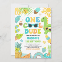 One Cool Dude Tropical Summer 1st Birthday Party