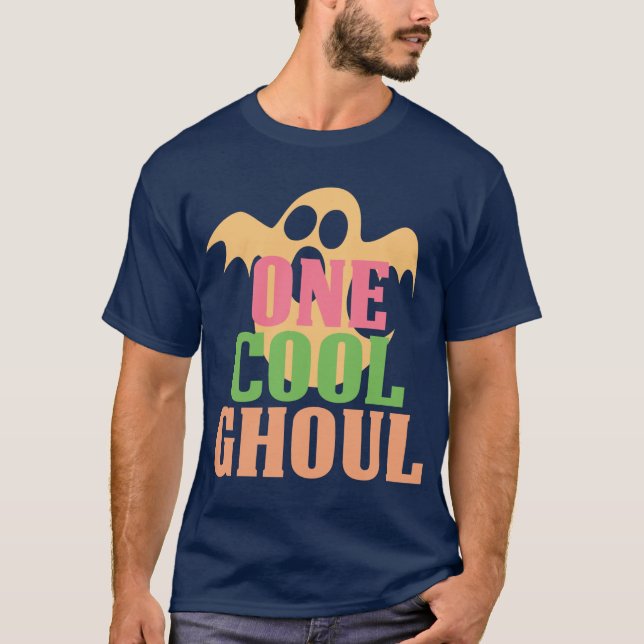 One Cool Ghoul Halloween Ghost T-Shirt (Front)