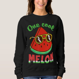 One Cool Melon Sunglasses Watermelon Sweatshirt