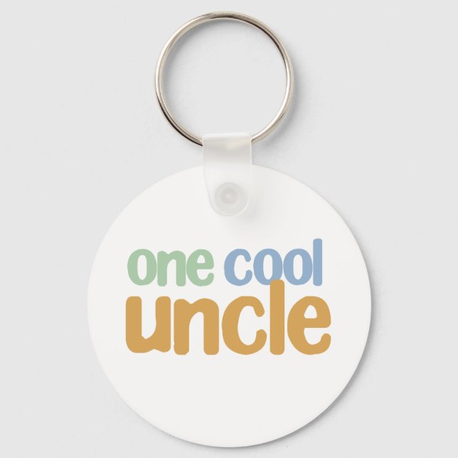 One Cool Uncle T-Shirt Key Ring (Front)