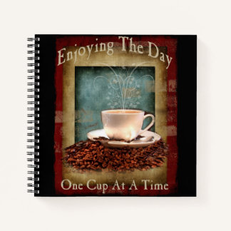 One Cup At A Time- Large Notebook