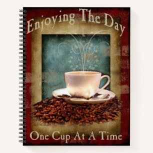 One Cup At A Time- Large Notebook