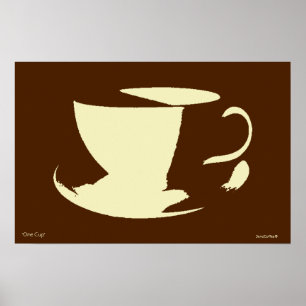 One Cup coffee poster