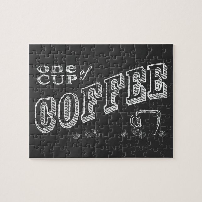 one cup of coffee CHALK ART Jigsaw Puzzle (Horizontal)