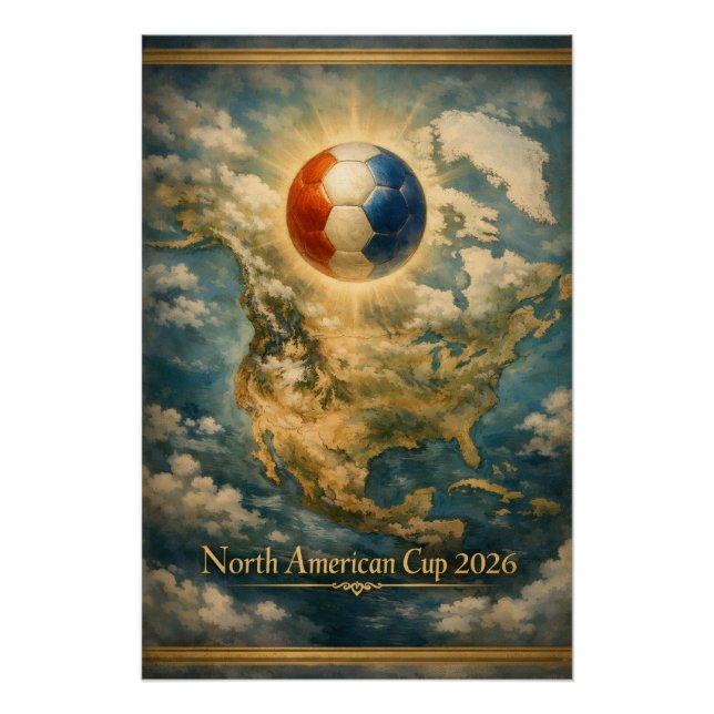 One Cup Three Nations Endless Glory 2026 Soccer Poster (Front)