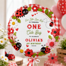 One Cute Bug Floral Ladybug 1st Birthday party