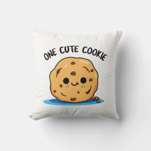 One Cute Cookie Funny Food Pun  Cushion