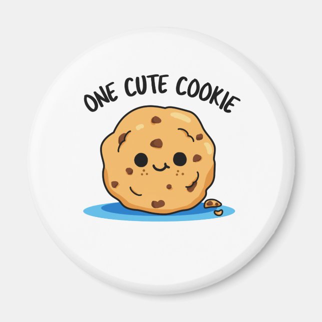 One Cute Cookie Funny Food Pun Magnet (Front)