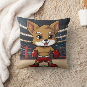 One Cute Kawaii Cayote Boxer Cushion