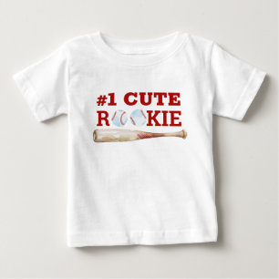 One Cute Rookie Baseball Baby T-Shirt 