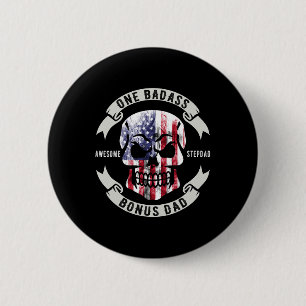 One D Bonus Stepdad Birthday Step Dad Fathers Day  6 Cm Round Badge