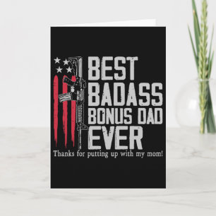 One D Bonus Stepdad Birthday Step Dad Fathers Day Card