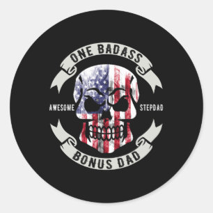 One D Bonus Stepdad Birthday Step Dad Fathers Day Classic Round Sticker