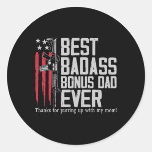 One D Bonus Stepdad Birthday Step Dad Fathers Day Classic Round Sticker