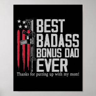 One D Bonus Stepdad Birthday Step Dad Fathers Day Poster