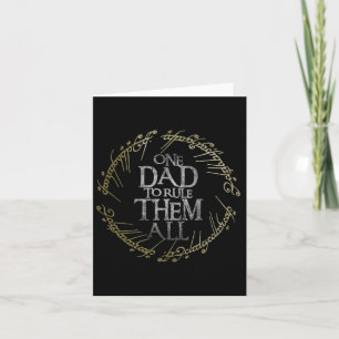 One Dad To Rule Them All Funny Fathers Day Papa Da Card