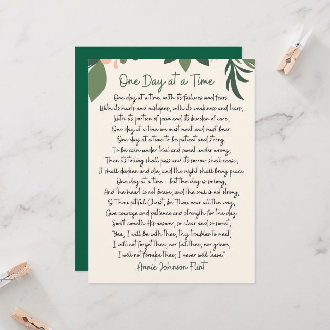 One Day At A Time Annie Johnson Flint Postcard (Front/Back In Situ)