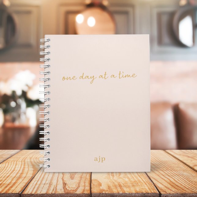 One Day at a Time | Blush Pink and Gold Script Planner (Creator Uploaded)