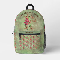 One Day At A Time Butterfly Flower Inspirational