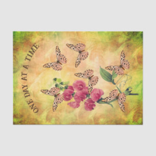 One Day At A Time Butterfly Inspirational Tissue Paper