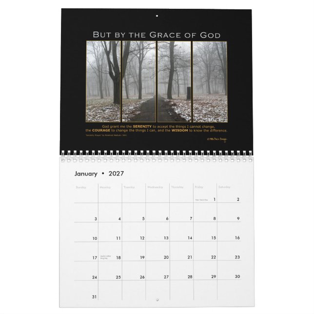 One day at a time calendar (Jan 2027)