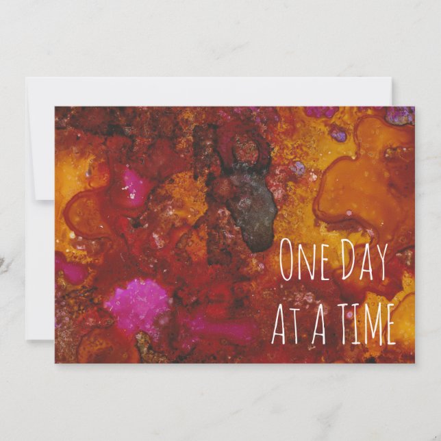 "One Day at a Time" Card in "Taurus" Print (Front)
