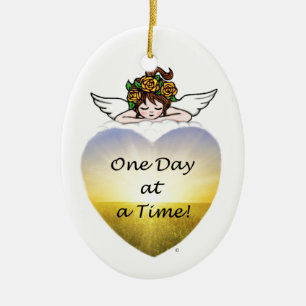 One Day at a Time Ceramic Tree Decoration